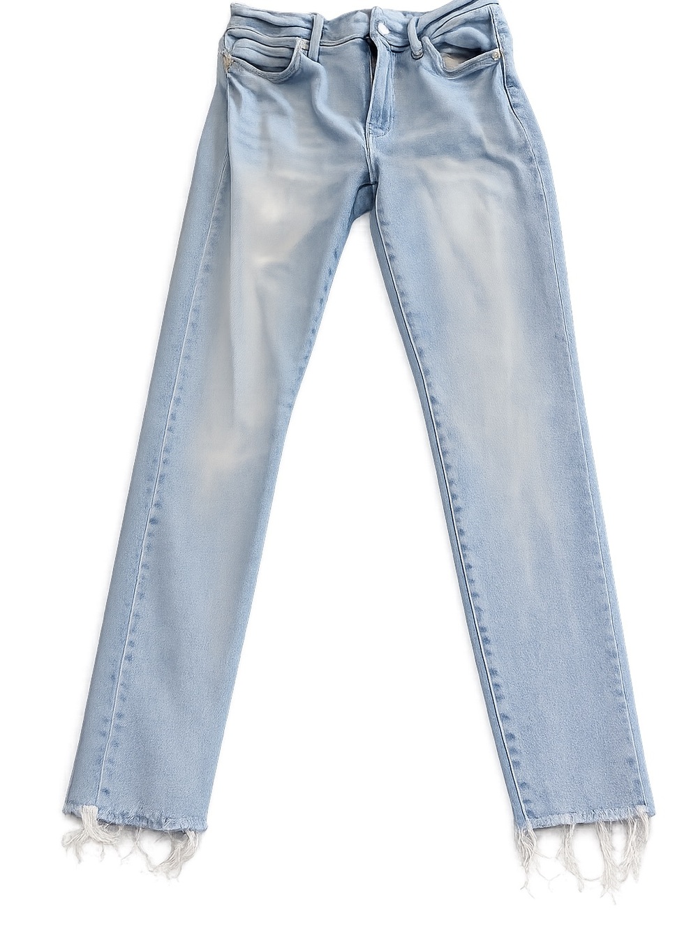 Sam Edelman Pale Blue Skinny Jeans with Distressed Hem